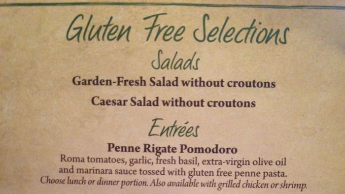  Are Olive Garden's breadsticks gluten-free?