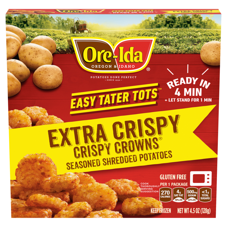 A bag of Ore-Ida Golden Tater Tots